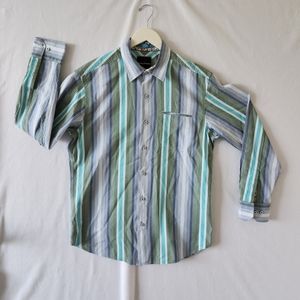 Tommy Bahama Mens Button Up Shirt Long Sleeve Colorful Striped Size M.